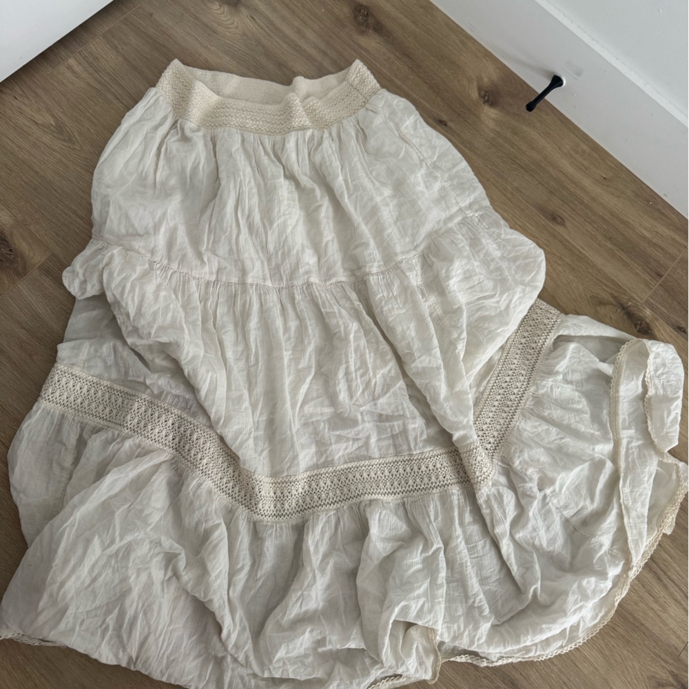 Aerie Cream Maxi Skirt